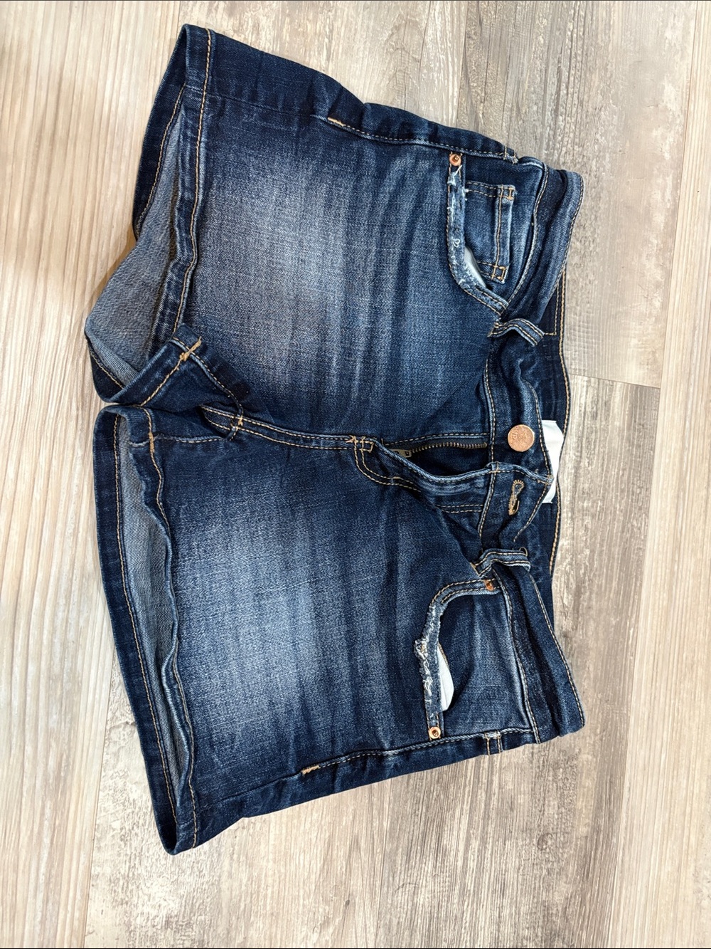 BKE Dark Blue Denim Shorts with Contrast Stitching